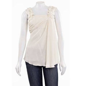 Robert Rodriguez Silk Blouse with Ruffles Size 4